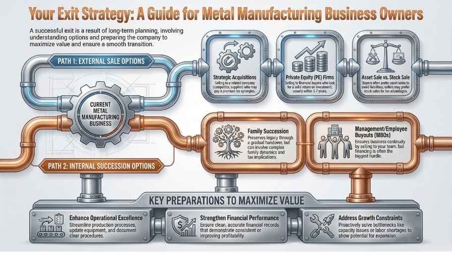Exit Strategy Options: California Metal Manufacturing Biz Owners