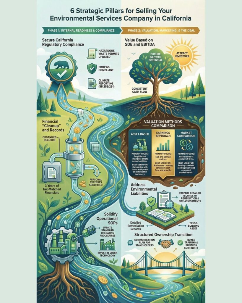 sell an environmental company in California