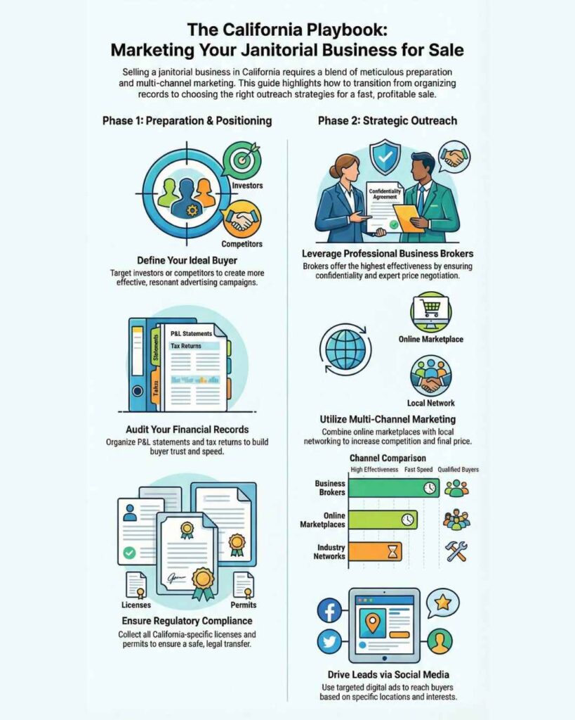 Infographics: Marketing a Janitorial Business For Sale in California